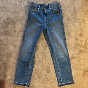 Denim Ankle Straight Jeans